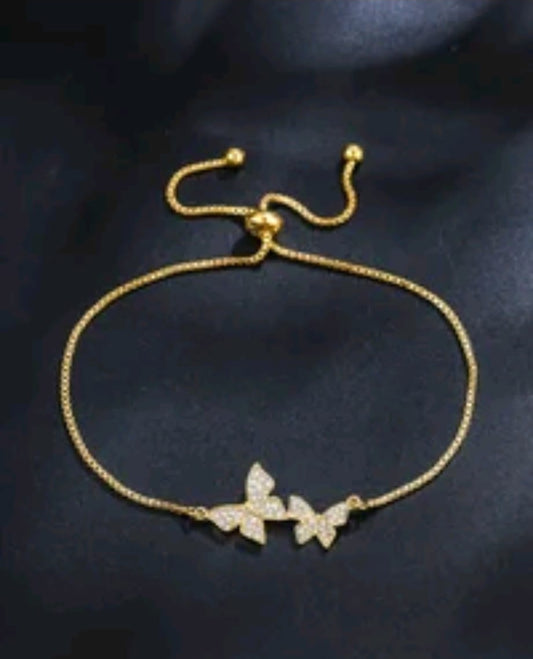 Zircon Butterfly Bracelet