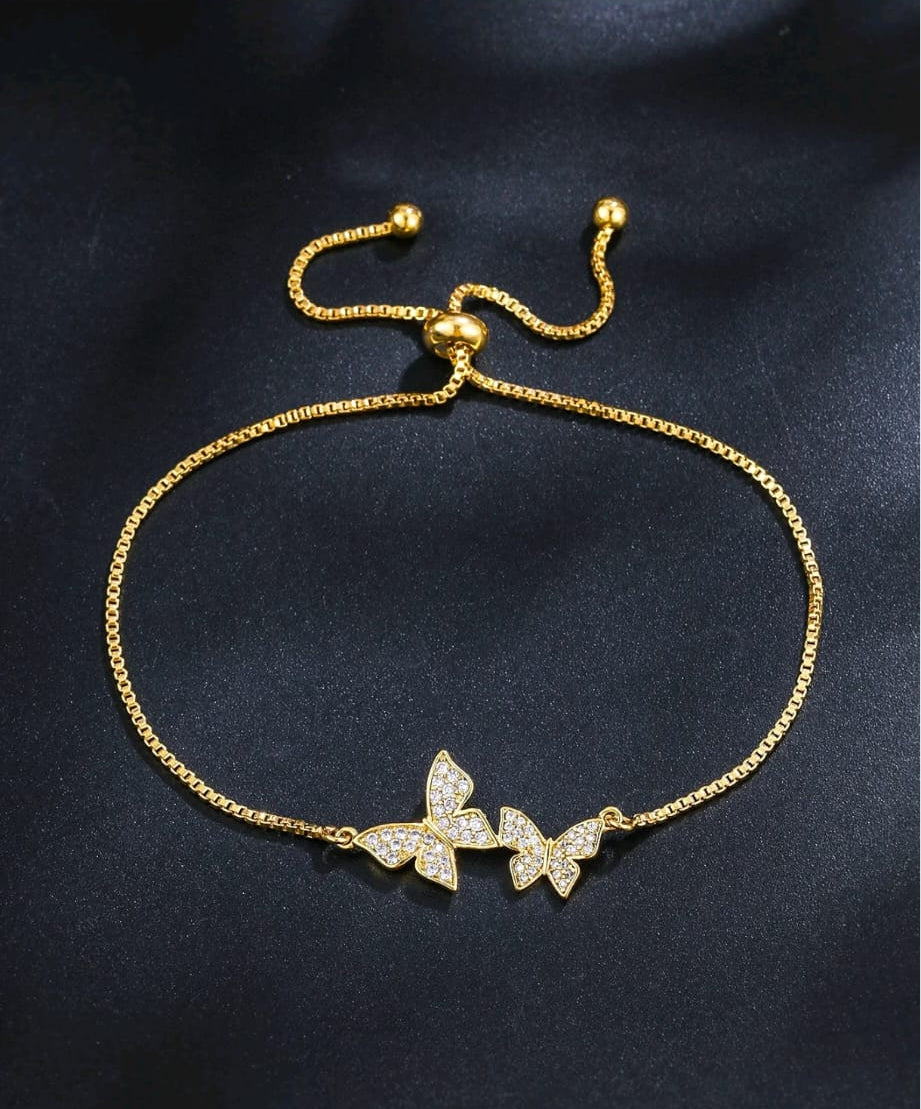 Zircon Butterfly Bracelet
