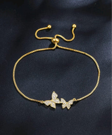 Zircon Butterfly Bracelet