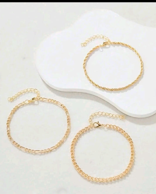 Multilayer Chain Anklet Women
