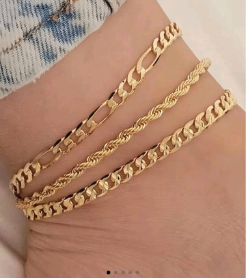 Multilayer Chain Anklet Women